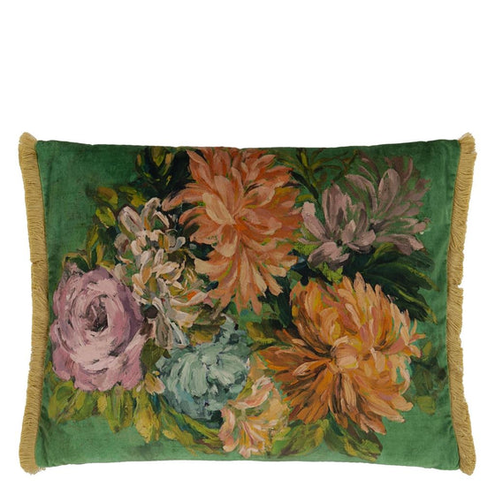 Fleurs D'Artistes Vintage Green PIllow