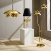 Brass Floral Floor Lamp