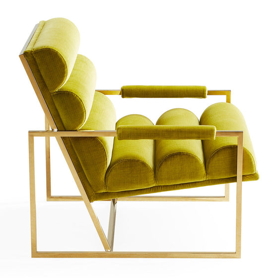 Pear Channeled Goldfinger Lounge Chair