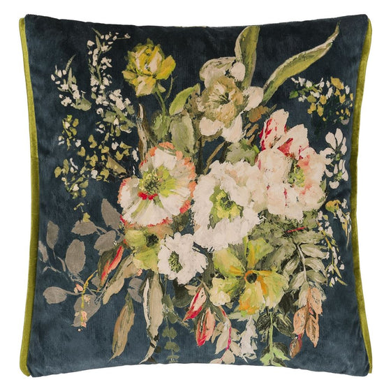 Noir Floral  Reversible Pillow