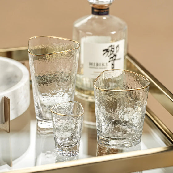 Gold Rim Highball Glass (pair)