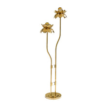  Brass Floral Floor Lamp