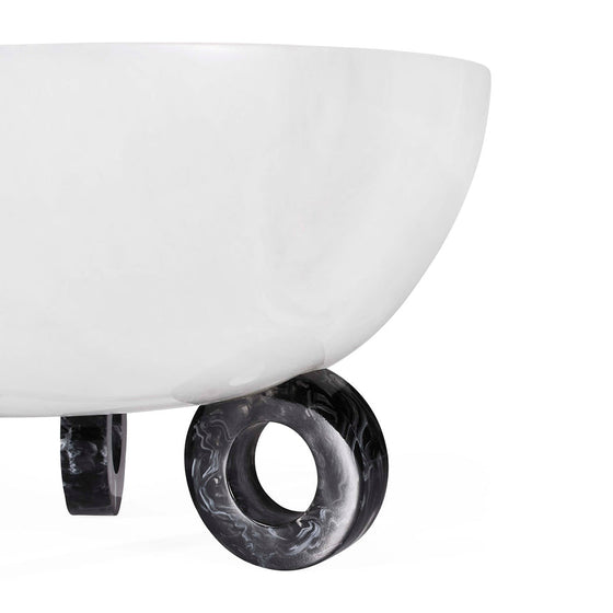 Mustique Black & White Disc Bowl