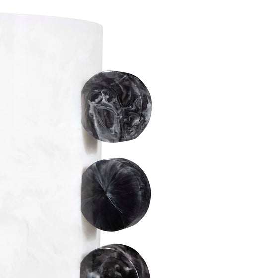 Mustique Black & White Disc Urn