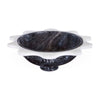 Mustique Black & White Ripple Bowl