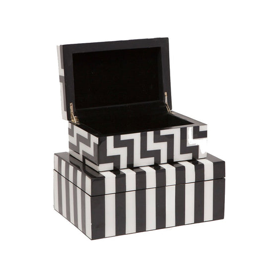 Athena Black and White Box Set - Black Rooster Decor