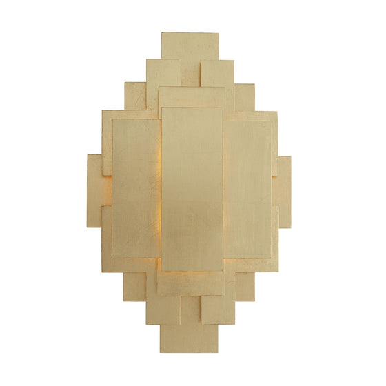 Brutalist Brass Sconce