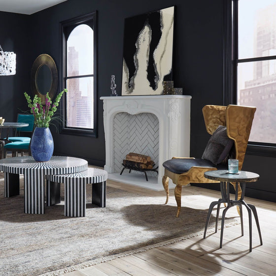 B&W Marble Nesting Tables